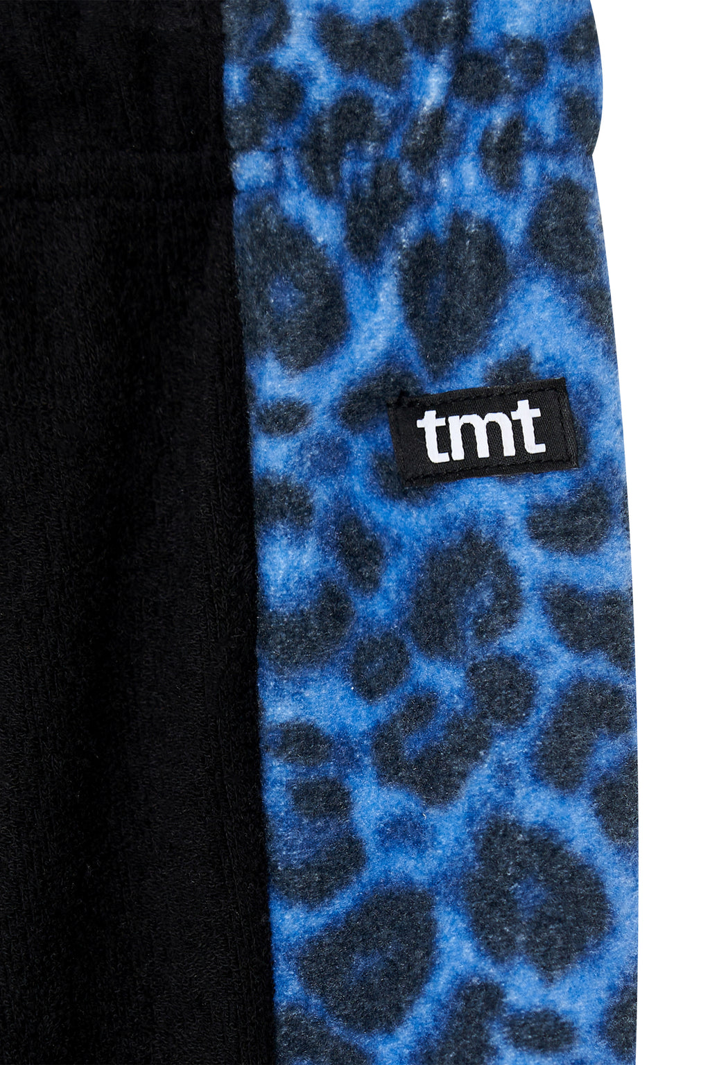 LEOPARD TERRY PANEL SWEATPANTS (BLUE)