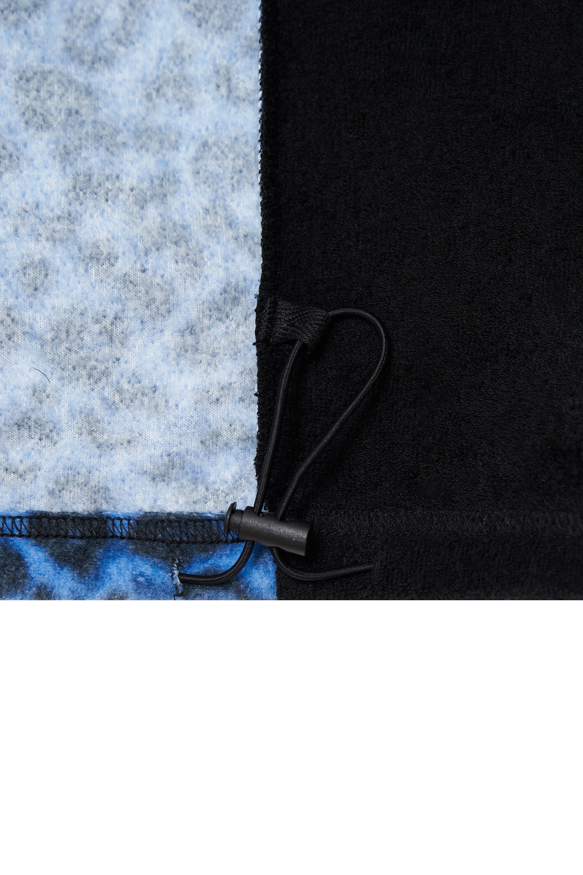 LEOPARD TERRY PANEL SWEATPANTS (BLUE)
