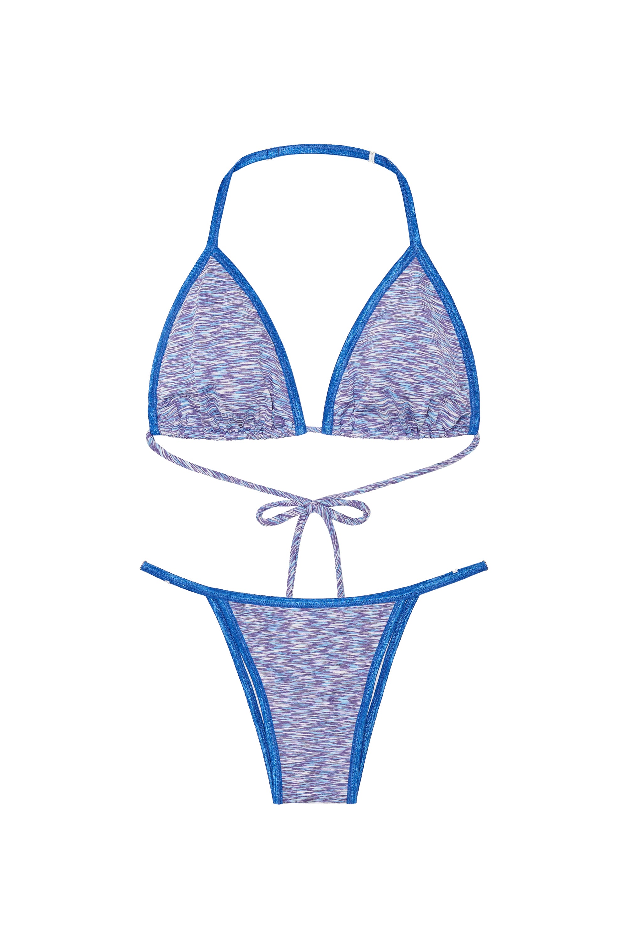METALLIC SLUB BIKINI (BLUE)