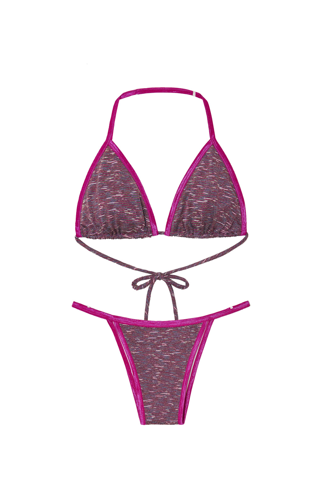 METALLIC SLUB BIKINI (MAUVE)