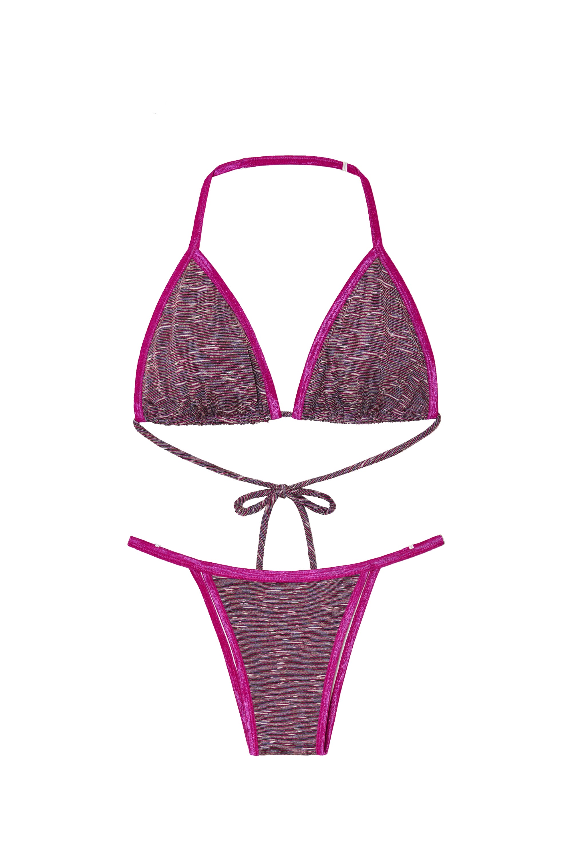 METALLIC SLUB BIKINI (MAUVE)