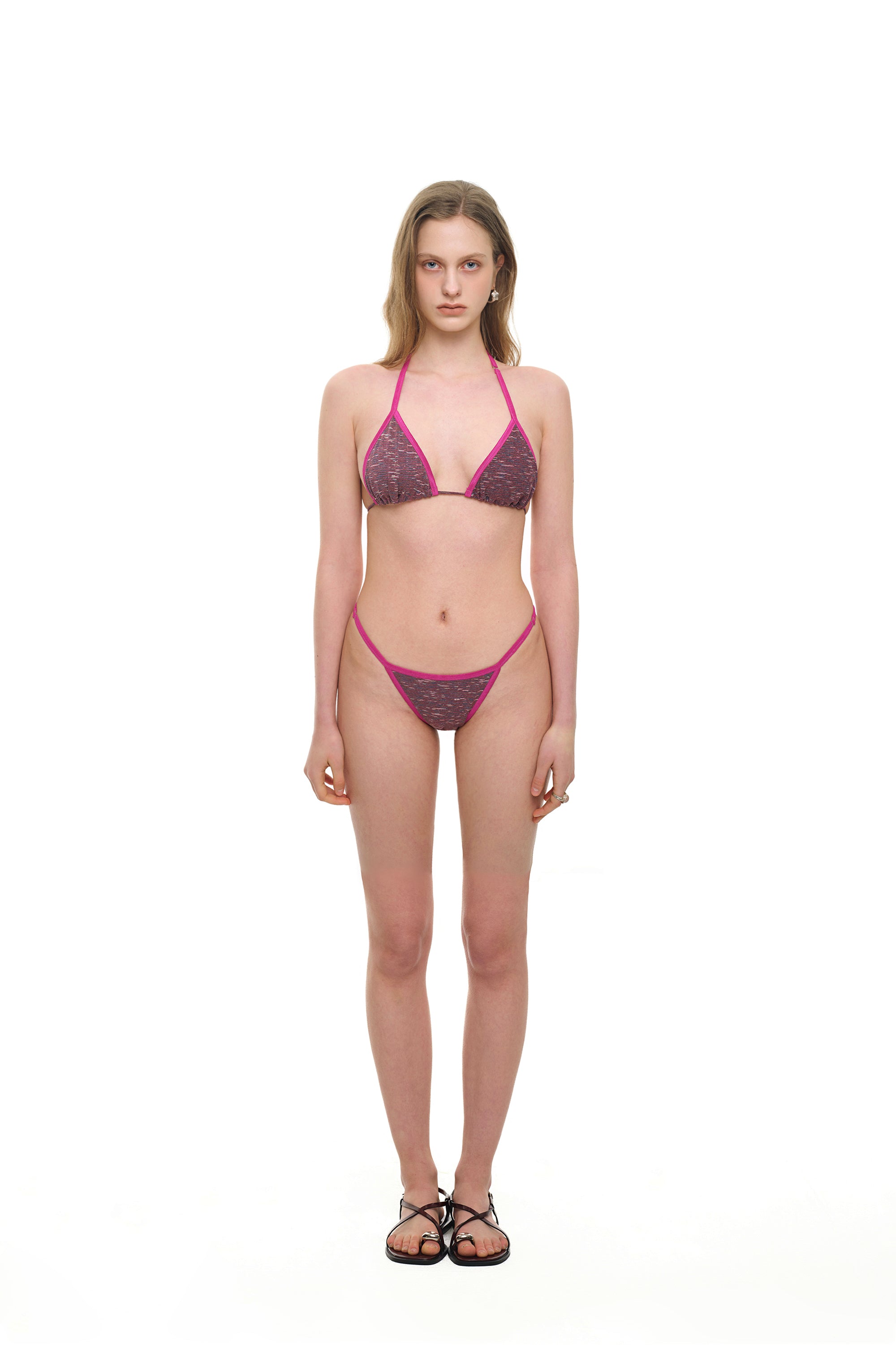 METALLIC SLUB BIKINI (MAUVE)