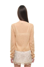 MOHAIR SLIM-FIT CARDIGAN (BEIGE)