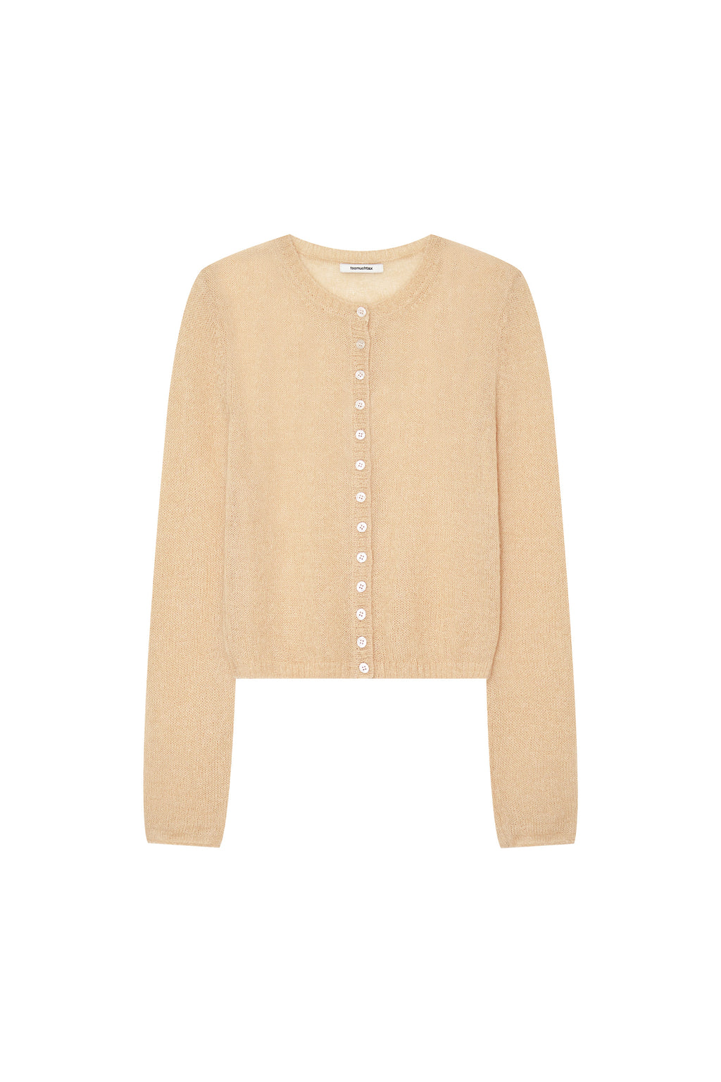 MOHAIR SLIM-FIT CARDIGAN (BEIGE)