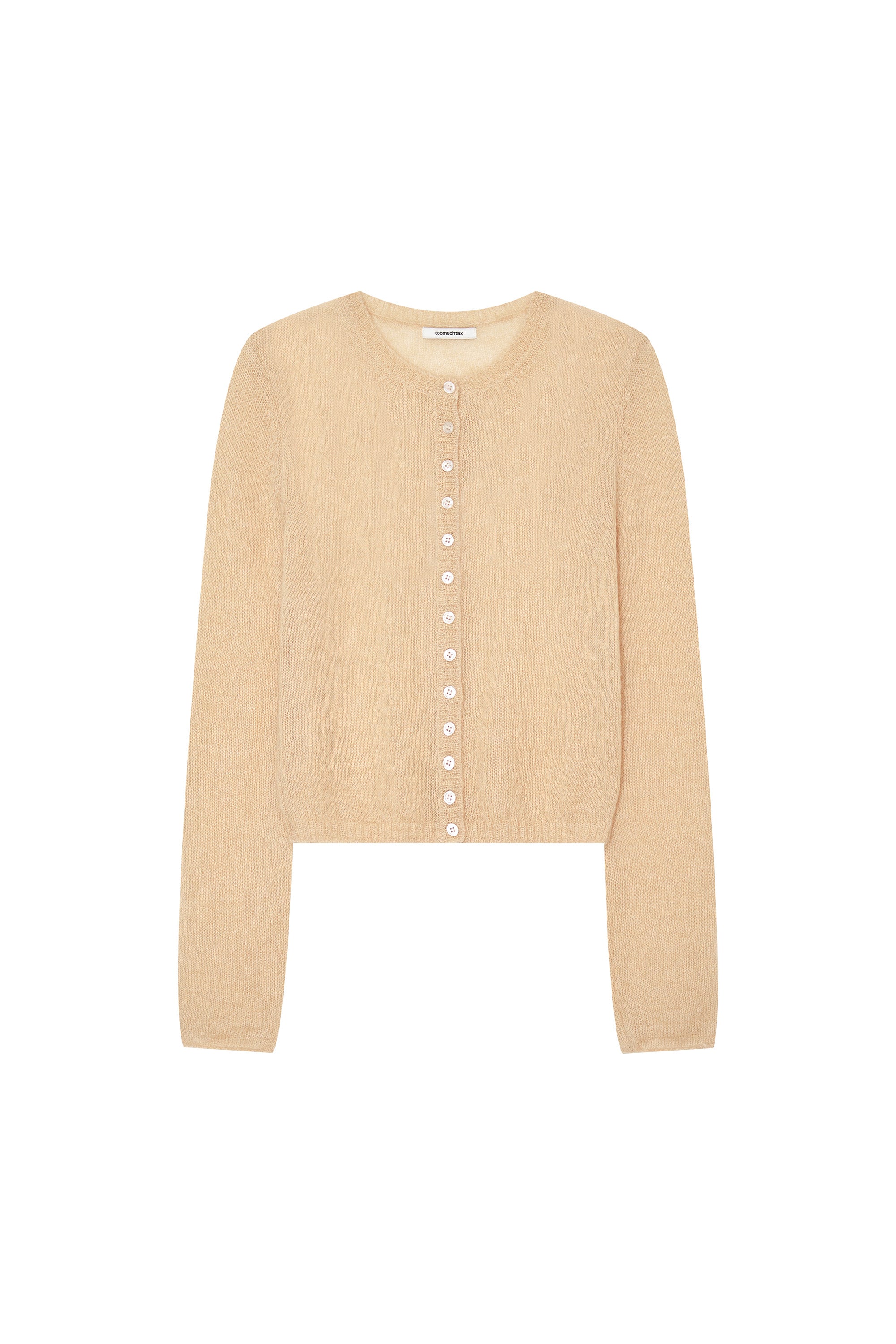 MOHAIR SLIM-FIT CARDIGAN (BEIGE)