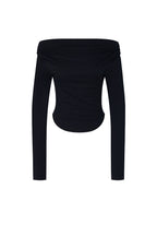 ONE SHOULDER LONG SLEEVE TOP (BLACK)