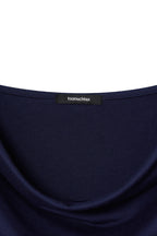 ONE SHOULDER LONG SLEEVE TOP (NAVY)