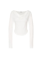 ONE SHOULDER LONG SLEEVE TOP (WHITE)
