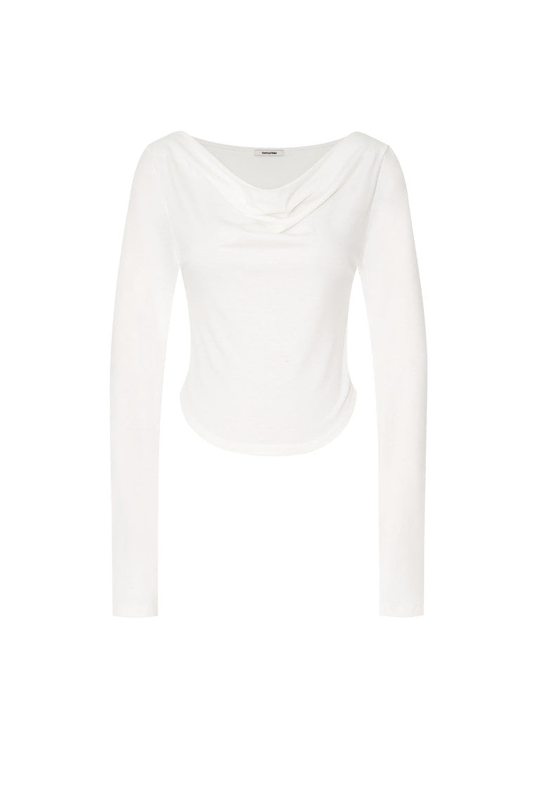 ONE SHOULDER LONG SLEEVE TOP (WHITE)