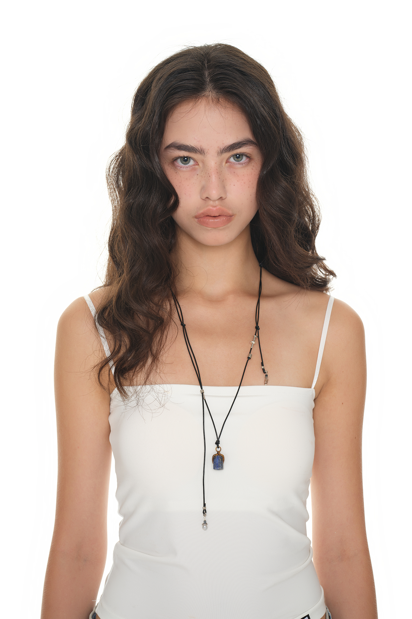 [ONLY ONE] LAPIS TRAPEZOID GEMSTONE NECKLACE