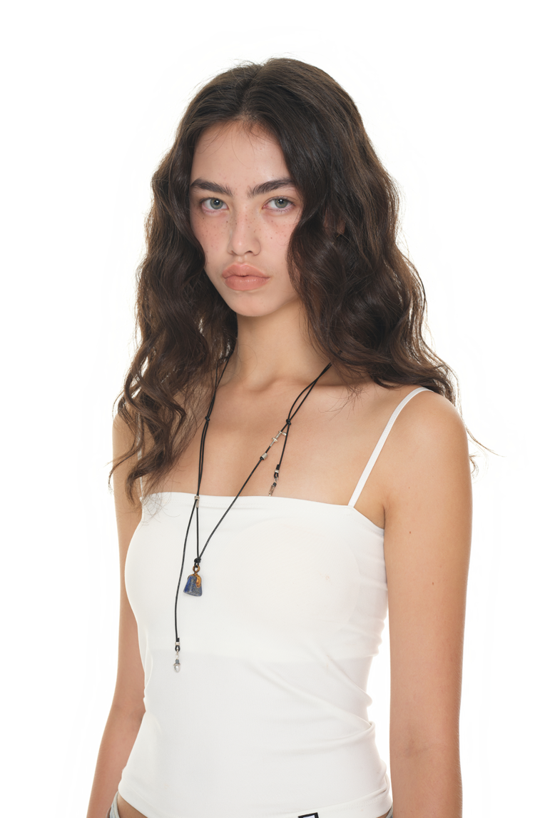 [ONLY ONE] LAPIS TRAPEZOID GEMSTONE NECKLACE