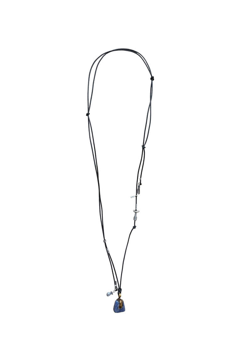[ONLY ONE] LAPIS TRAPEZOID GEMSTONE NECKLACE