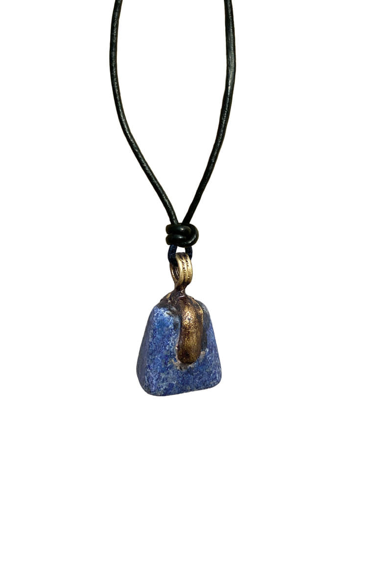 [ONLY ONE] LAPIS TRAPEZOID GEMSTONE NECKLACE