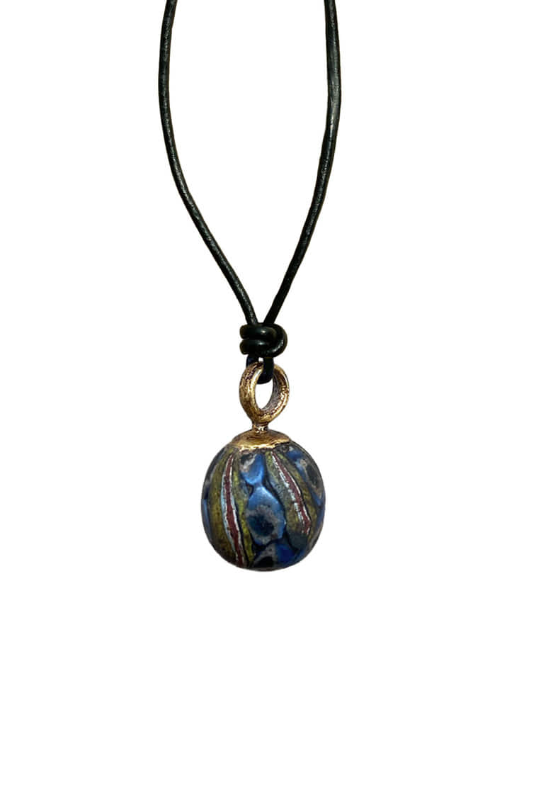 [ONLY ONE] MARBLED WAVE GEMSTONE NECKLACE