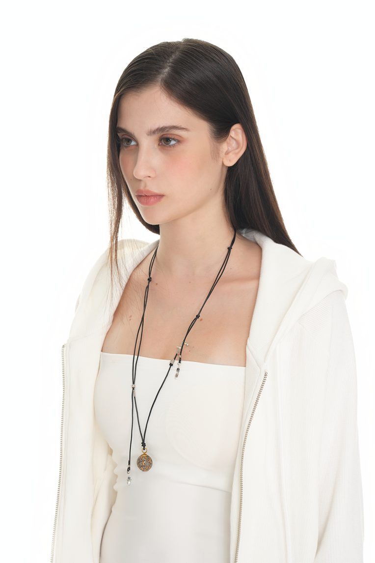 [ONLY ONE] SPOTTED MARBLE GEMSTONE NECKLACE