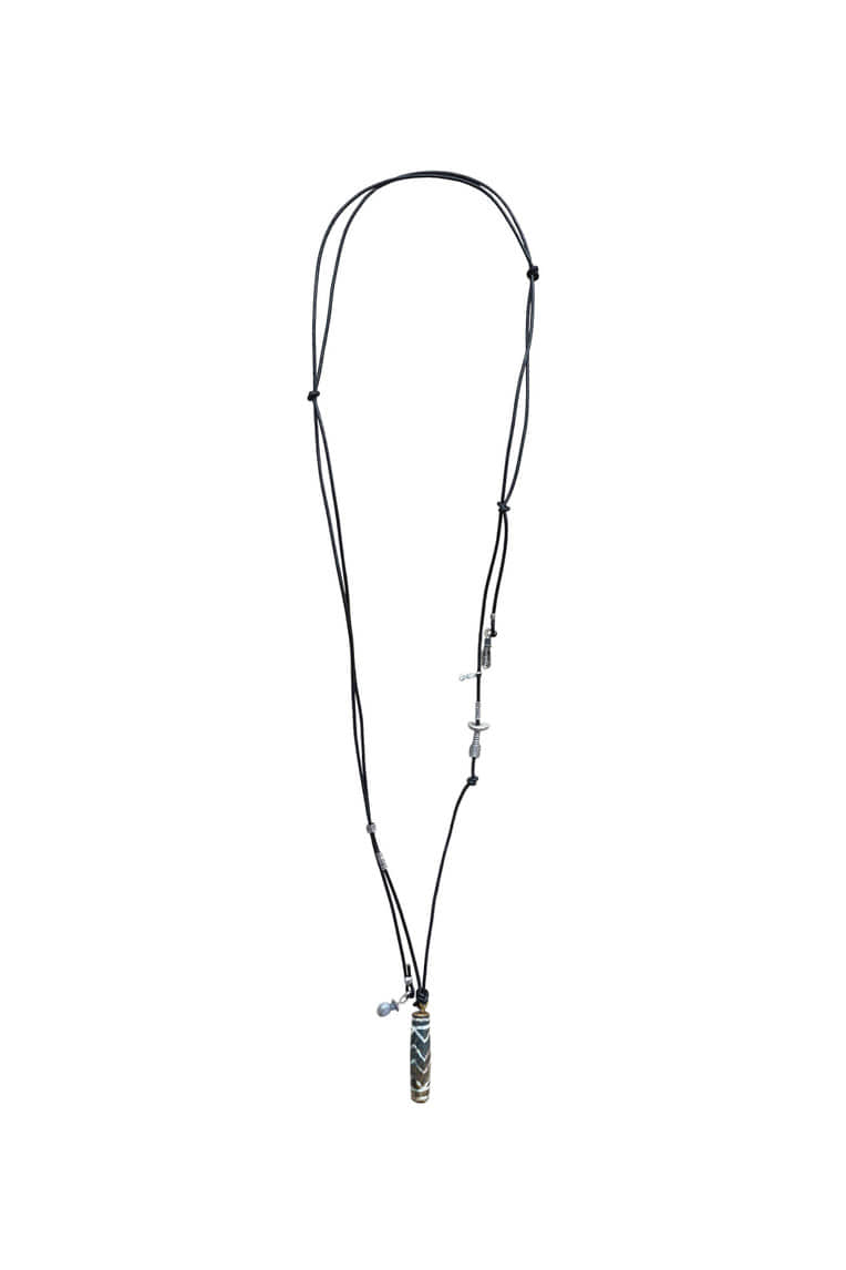 [ONLY ONE] ZIGZAG JADE GEMSTONE NECKLACE