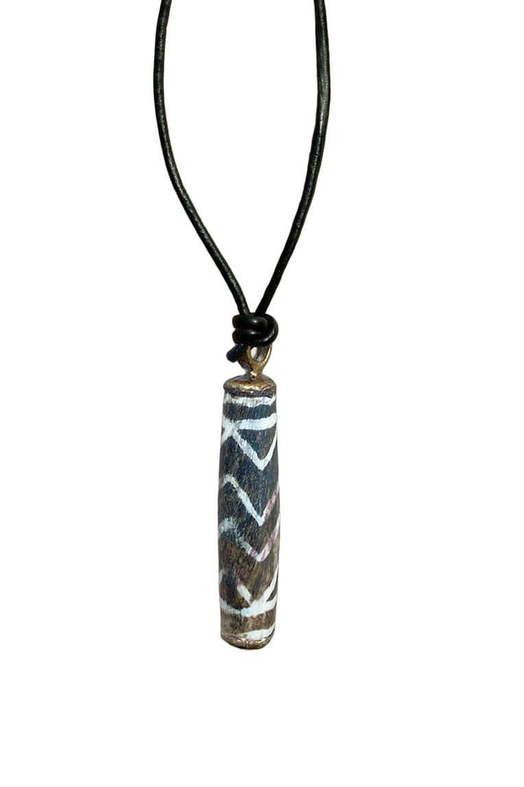 [ONLY ONE] ZIGZAG JADE GEMSTONE NECKLACE