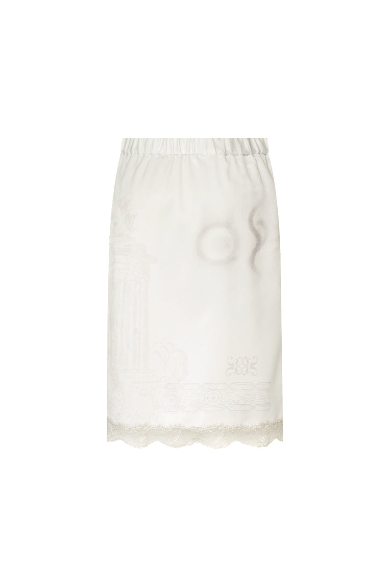 ORNAMENT LACE MIDI SKIRT