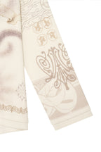 ORNAMENT WAFFLE OVERSIZED LONG SLEEVE T-SHIRT (IVORY)