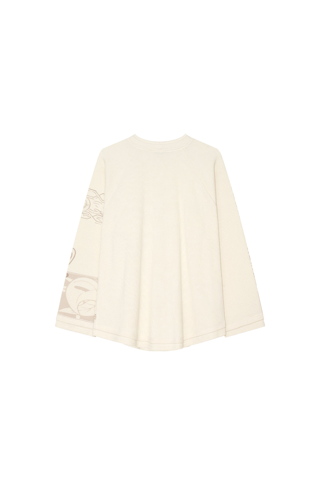 ORNAMENT WAFFLE OVERSIZED LONG SLEEVE T-SHIRT (IVORY)