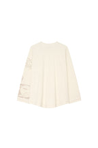 ORNAMENT WAFFLE OVERSIZED LONG SLEEVE T-SHIRT (IVORY)