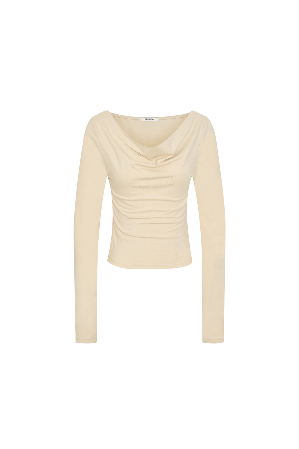 ONE SHOULDER 02 LONG SLEEVE TOP (BEIGE)