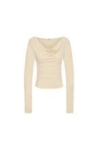 ONE SHOULDER 02 LONG SLEEVE TOP (BEIGE)