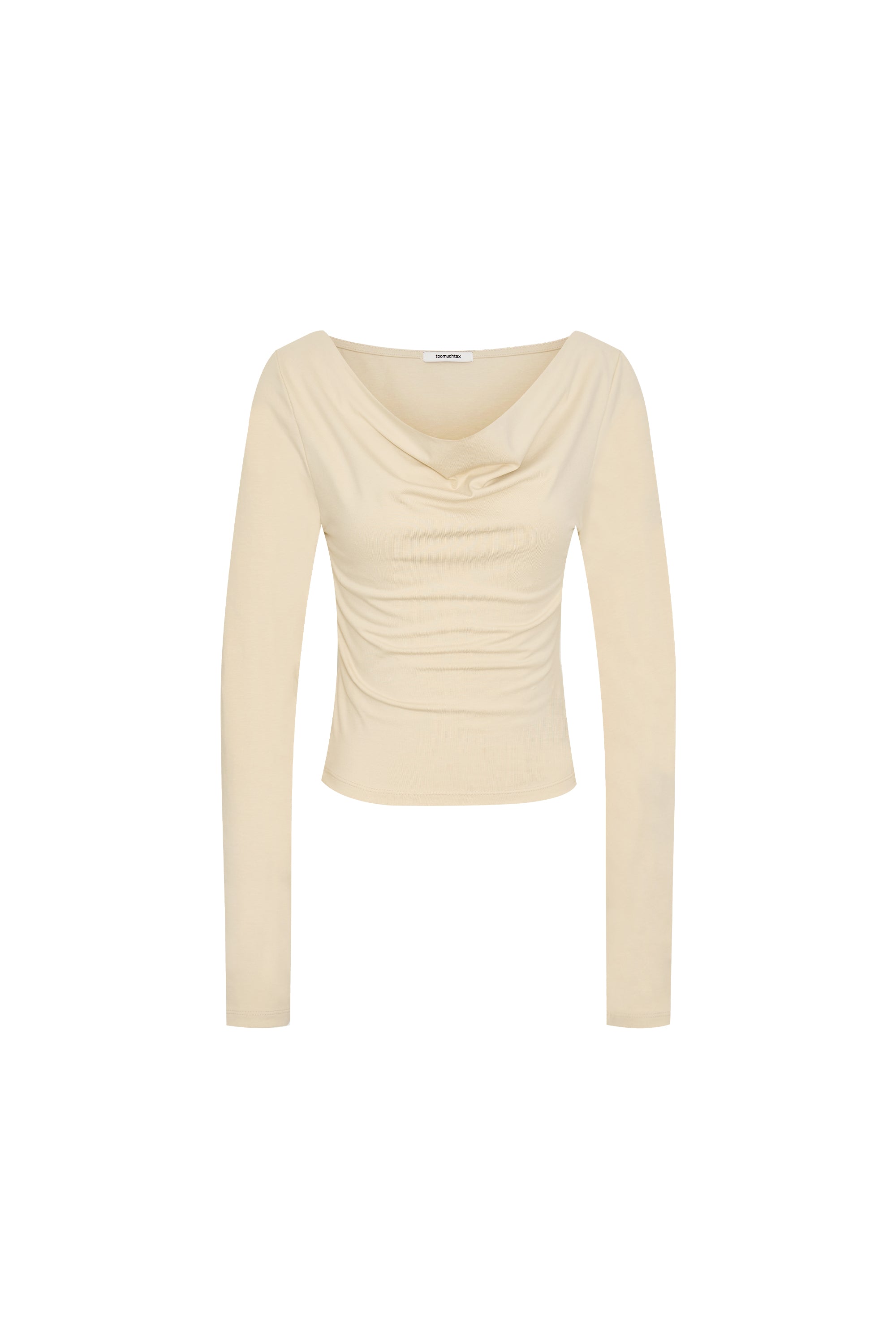 ONE SHOULDER 02 LONG SLEEVE TOP (BEIGE)