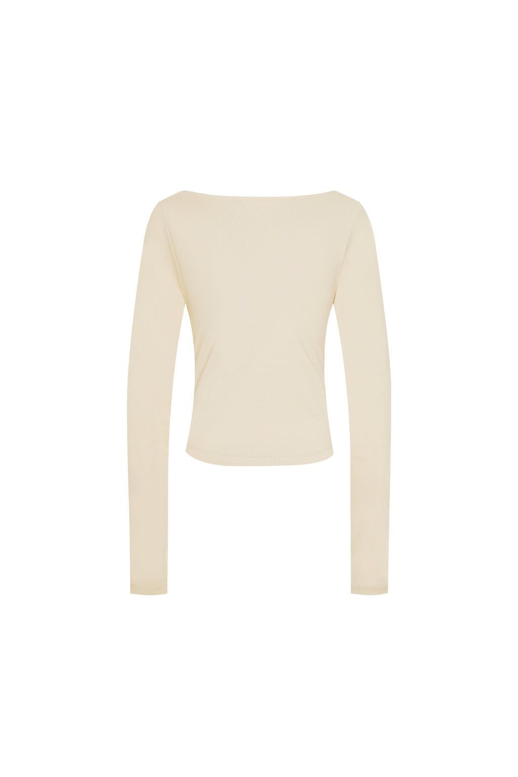 ONE SHOULDER 02 LONG SLEEVE TOP (BEIGE)
