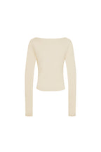 ONE SHOULDER 02 LONG SLEEVE TOP (BEIGE)