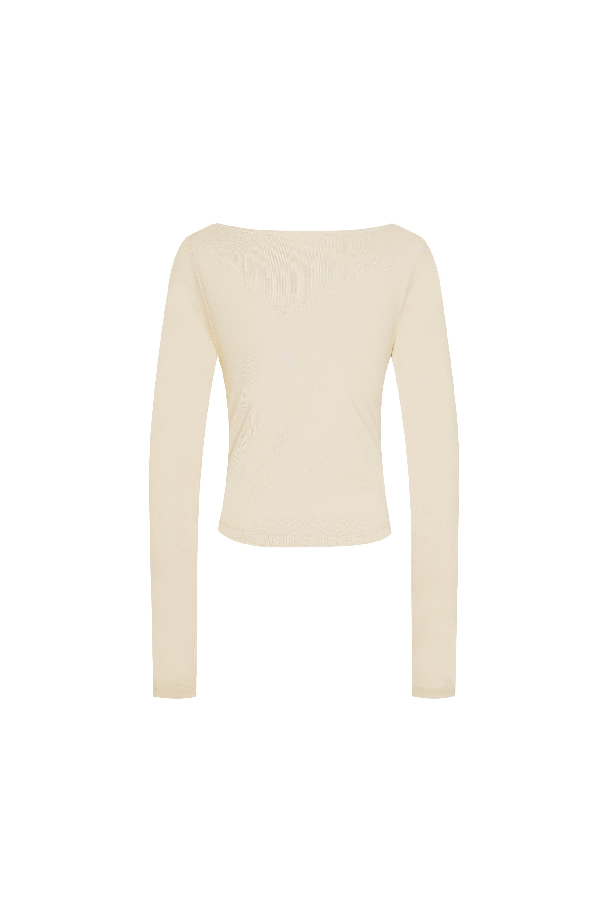 ONE SHOULDER 02 LONG SLEEVE TOP (BEIGE)