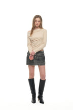 ONE SHOULDER 02 LONG SLEEVE TOP (BEIGE)