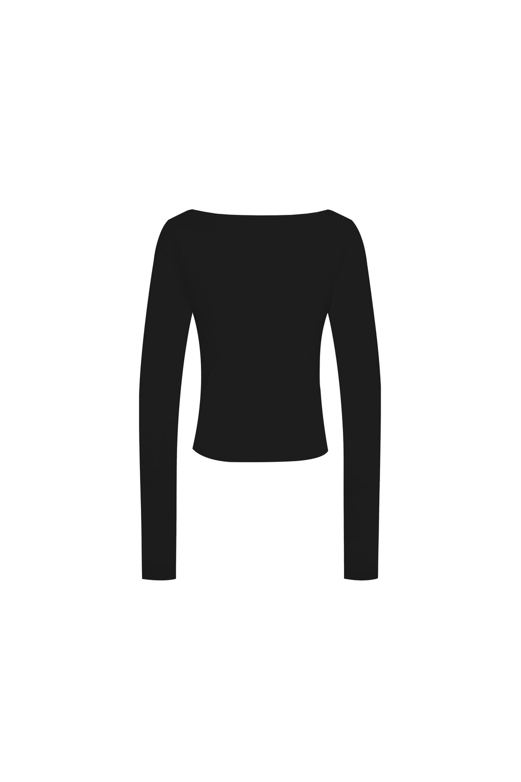 ONE SHOULDER 02 LONG SLEEVE TOP (BLACK)