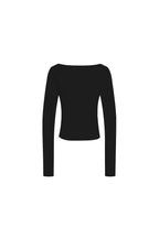 ONE SHOULDER 02 LONG SLEEVE TOP (BLACK)