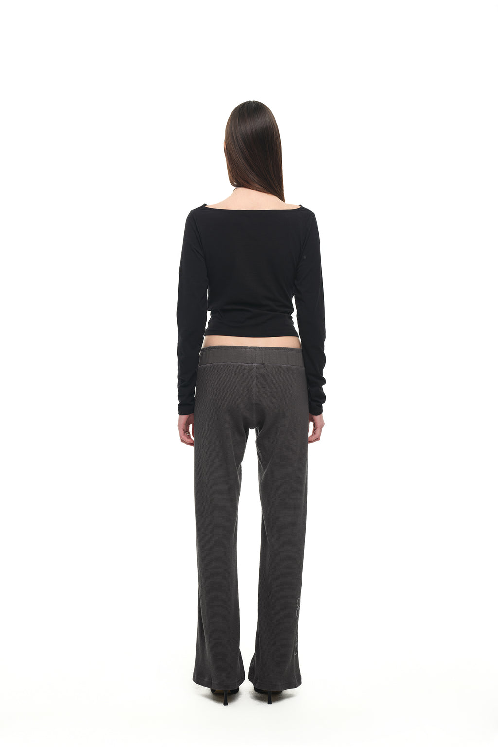 ONE SHOULDER 02 LONG SLEEVE TOP (BLACK)