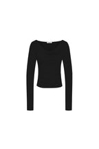 ONE SHOULDER 02 LONG SLEEVE TOP (BLACK)