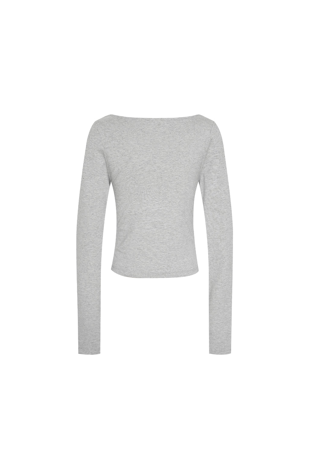 ONE SHOULDER 02 LONG SLEEVE TOP (MELANGE GREY)
