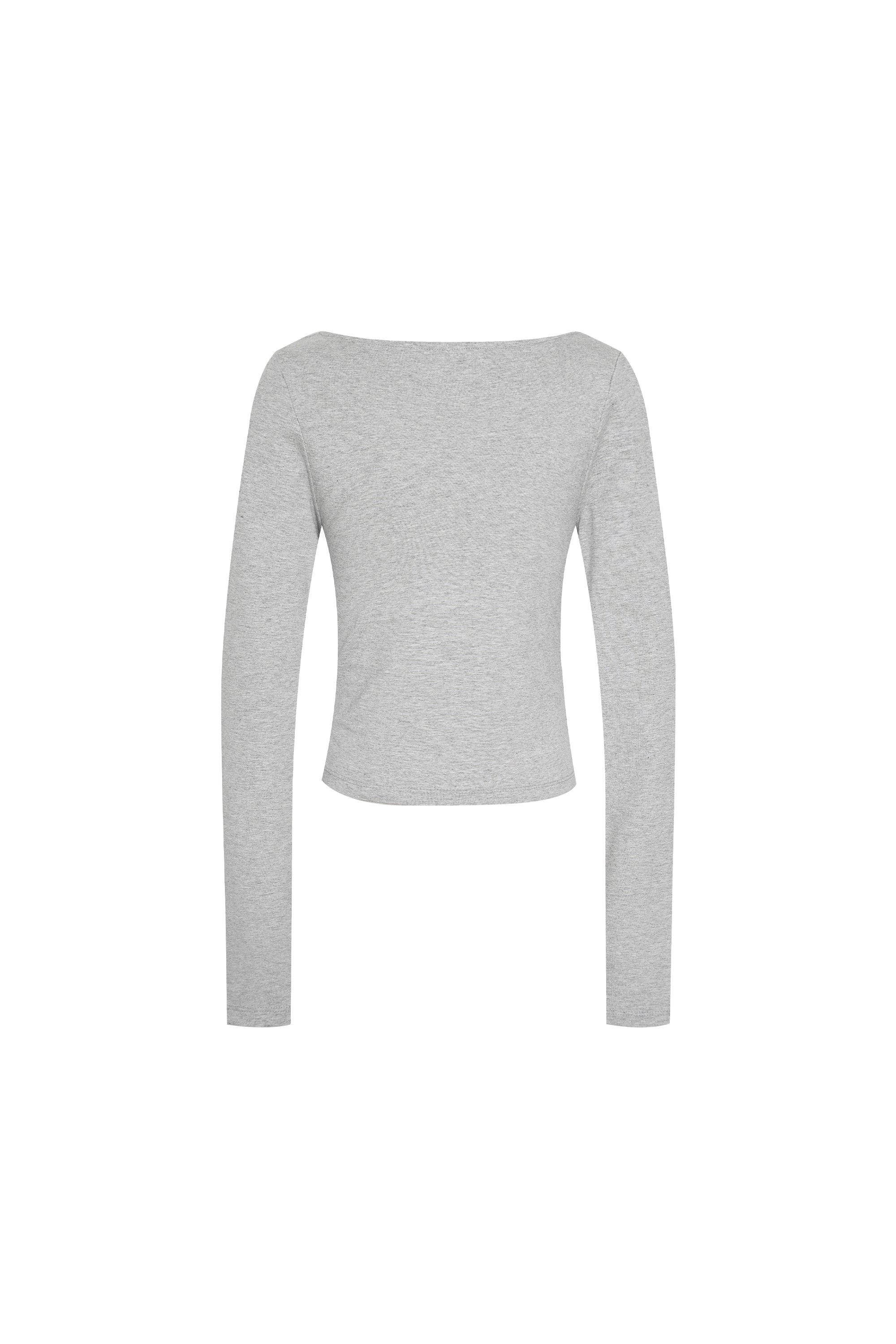 ONE SHOULDER 02 LONG SLEEVE TOP (MELANGE GREY)