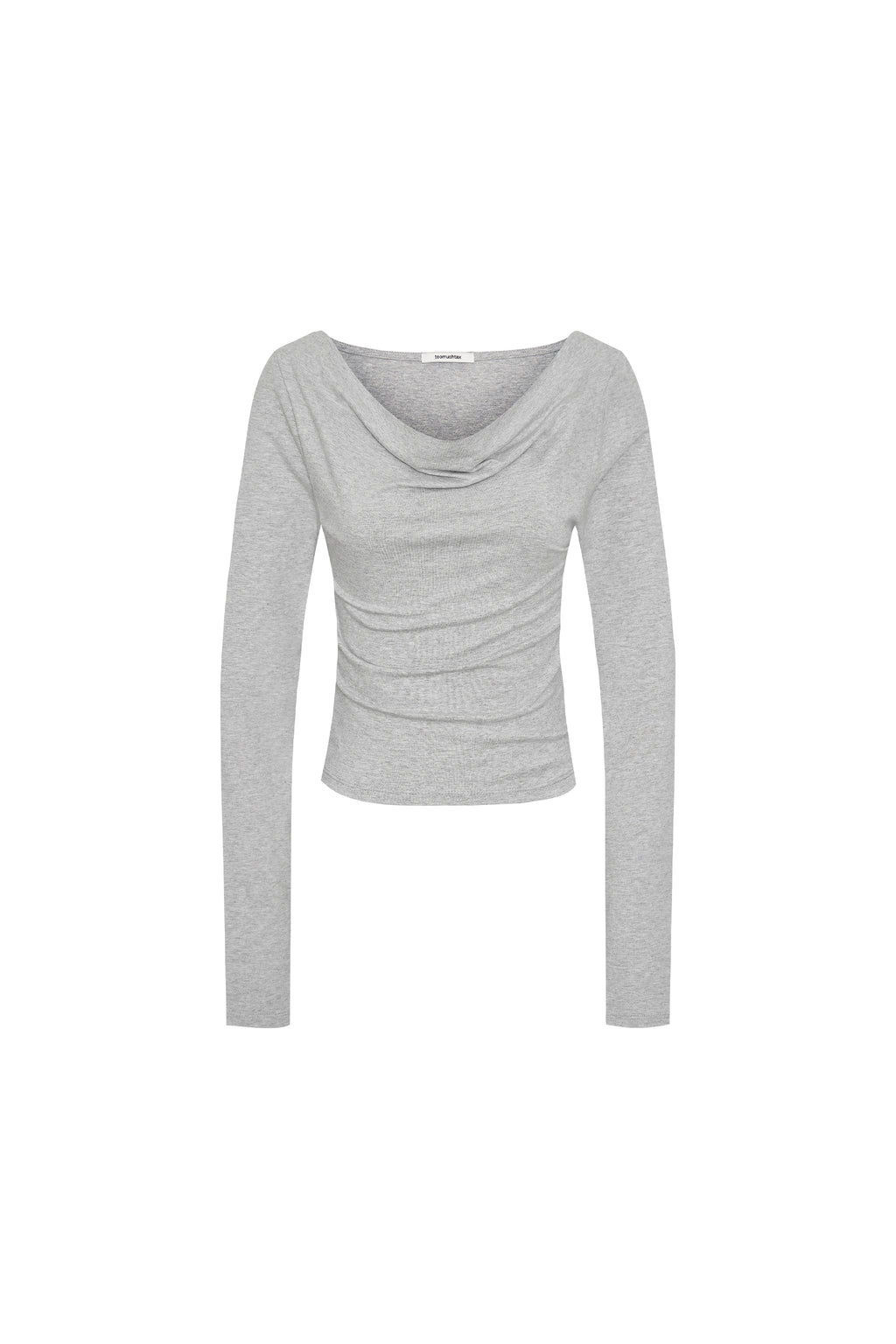 ONE SHOULDER 02 LONG SLEEVE TOP (MELANGE GREY)