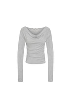 ONE SHOULDER 02 LONG SLEEVE TOP (MELANGE GREY)