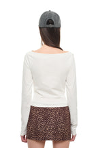 ONE SHOULDER 02 LONG SLEEVE TOP (WHITE)