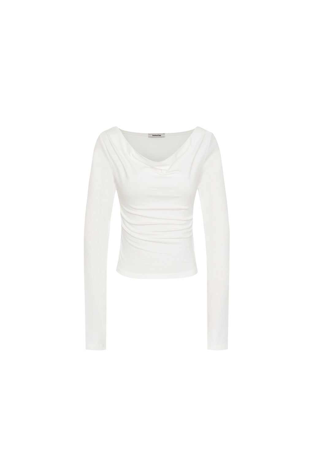 ONE SHOULDER 02 LONG SLEEVE TOP (WHITE)