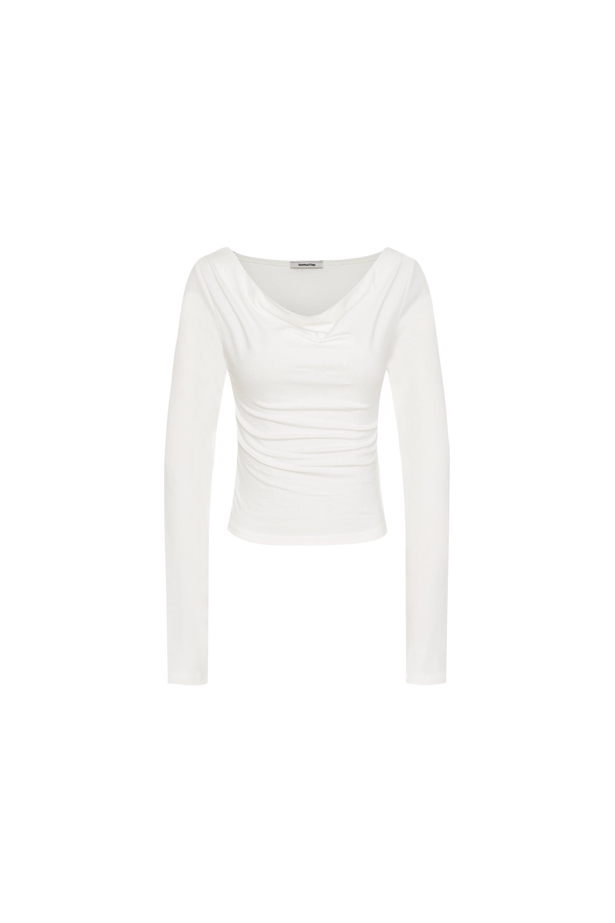 ONE SHOULDER 02 LONG SLEEVE TOP (WHITE)