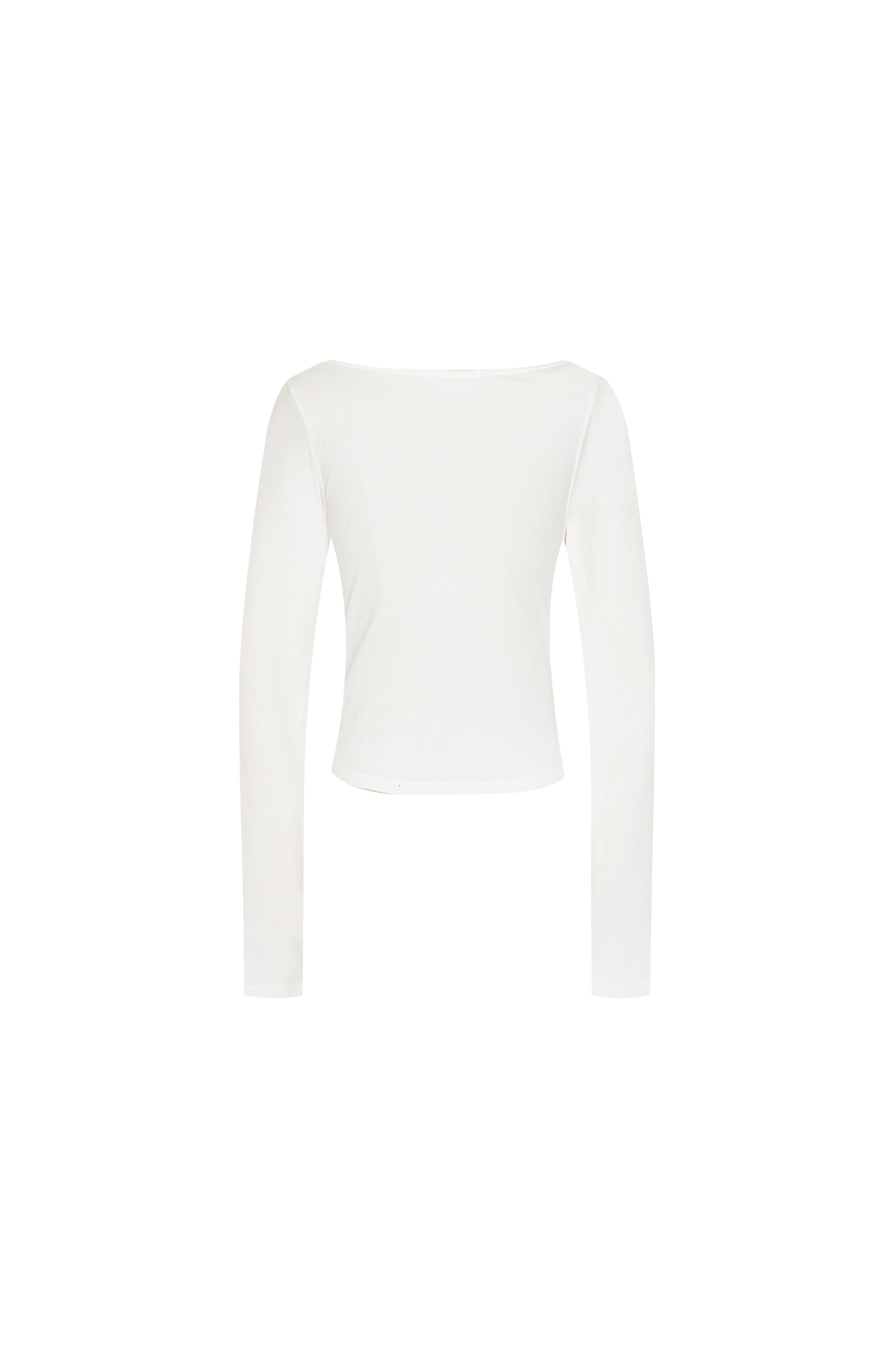 ONE SHOULDER 02 LONG SLEEVE TOP (WHITE)