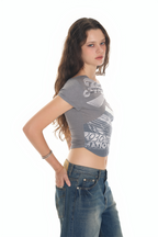 REWORK ONE SHOULDER T-SHIRT (CHARCOAL)