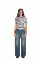 REWORK ONE SHOULDER T-SHIRT (CHARCOAL)