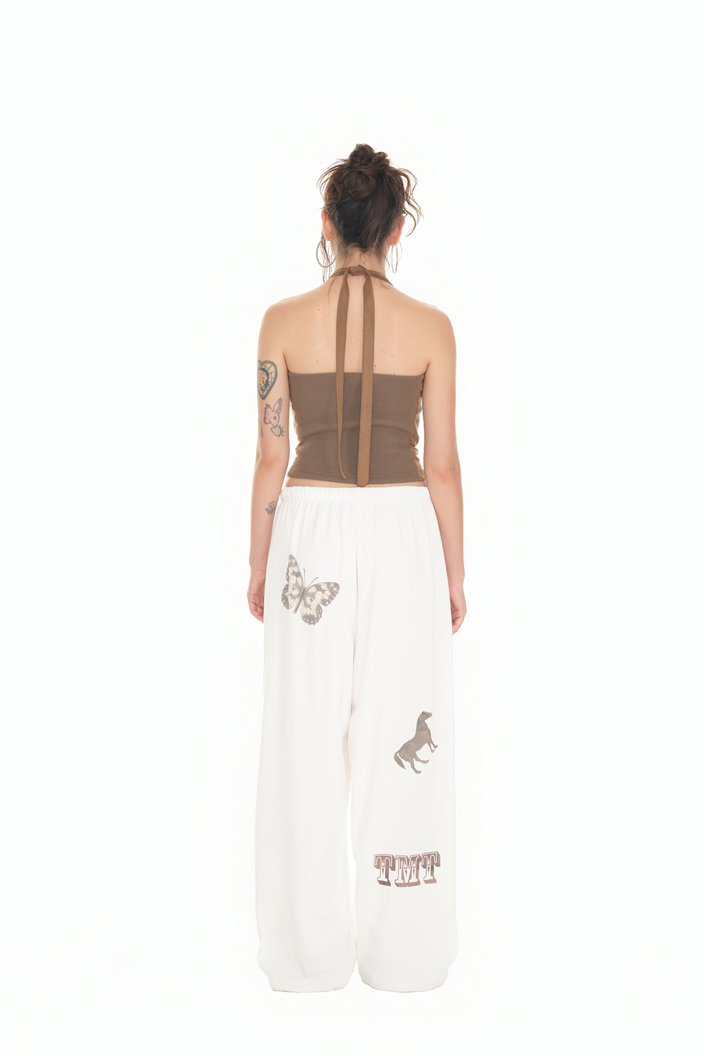 SUEDE HALTER TANK TOP (BROWN)