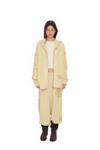 SUN DISC 02 WAFFLE ZIP-UP HOODIE (BUTTER)