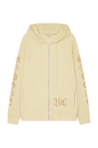 SUN DISC 02 WAFFLE ZIP-UP HOODIE (BUTTER)