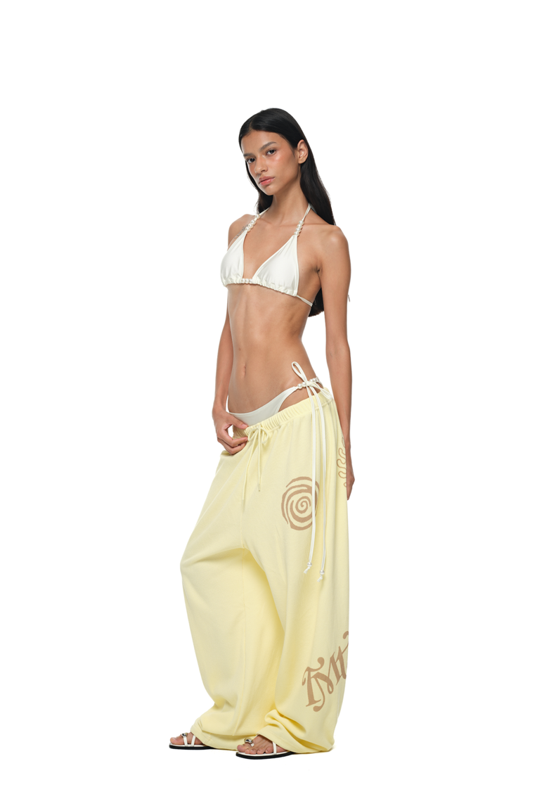 SUN DISC WAFFLE PANTS (LEMON)